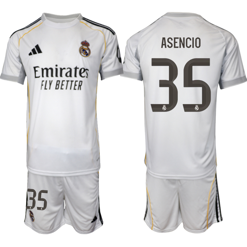Men 2025-2026 Club Real Madrid home white #35 Soccer Jersey 01
